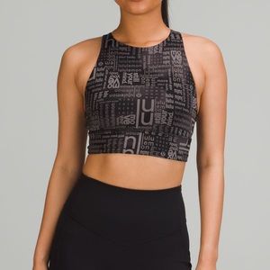 Lululemon Energy Bra Black word print 8